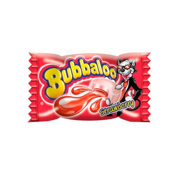 Bubbaloo Frutilla Chicle Globo Strawberry Bubblegum, 300 g / 10.6 oz (box of 60)
