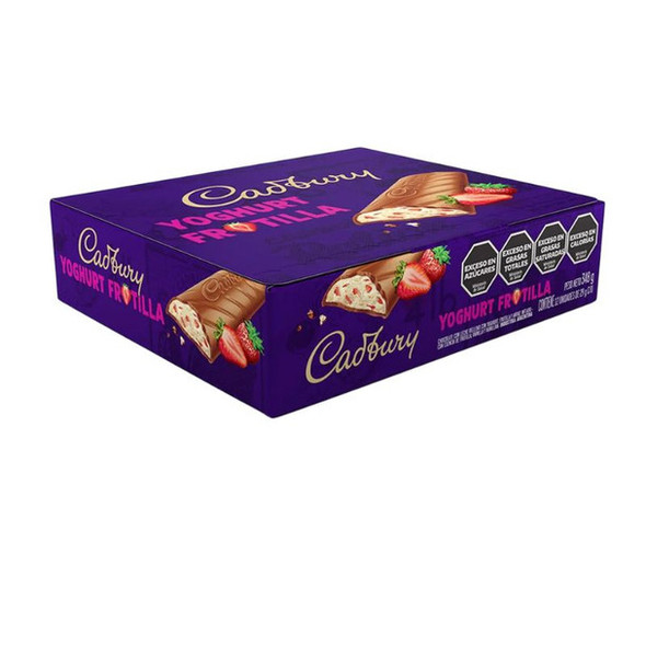 Cadbury Chocolate Bar Yoghurt Frutilla Strawberry, 29 g / 0.95 oz (box of 12)