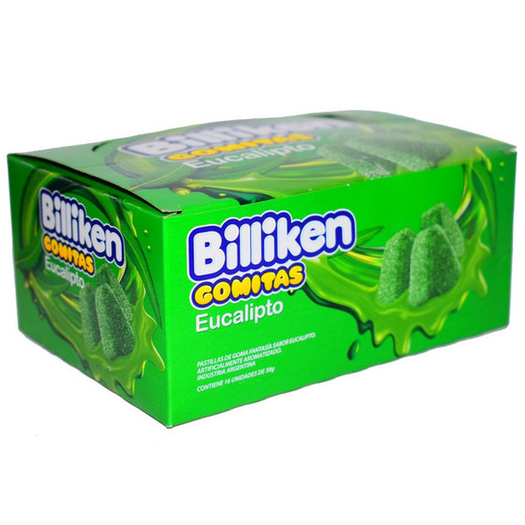 Billiken Gomitas Eucaliptus Eucalyptus Candies Gummies, 30 g / 1.05 oz (box of 12)
