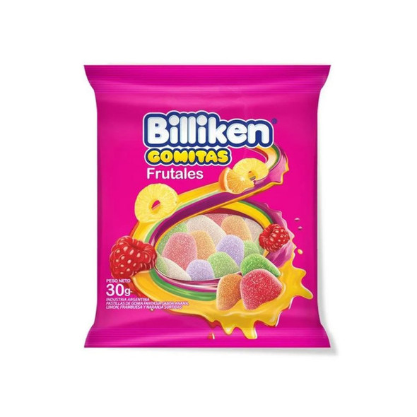 Billiken Gomitas Frutales Fruit Candies Gummies, 30 g / 1.05 oz (box of 12)