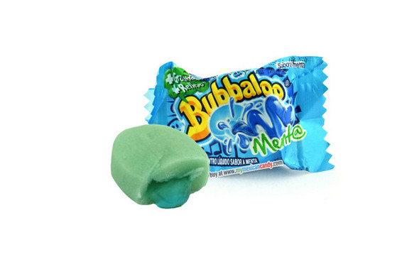 Bubbaloo Menta Chicle Globo Mint Bubblegum, 300 g / 10.6 oz (box of 60)