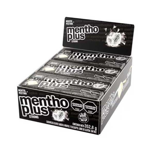Menthoplus Strong, Strong Hard Candy With Menthol and Pectina, 29.4 g / 1.03 oz ea (box of 12)