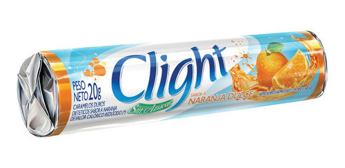 Clight Caramelos Duros Dietéticos Pastillas Naranja Dulce Sugar Free Hard Candy Sweet Orange Flavor, 20 g / 0.7 oz (box of 12)