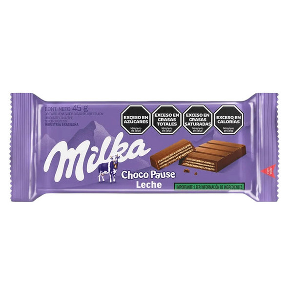 Milka Choco Pause Milk Chocolate Coated Wafers with Chocolate Filling, 45 g / 1.58 oz (pack of 2)