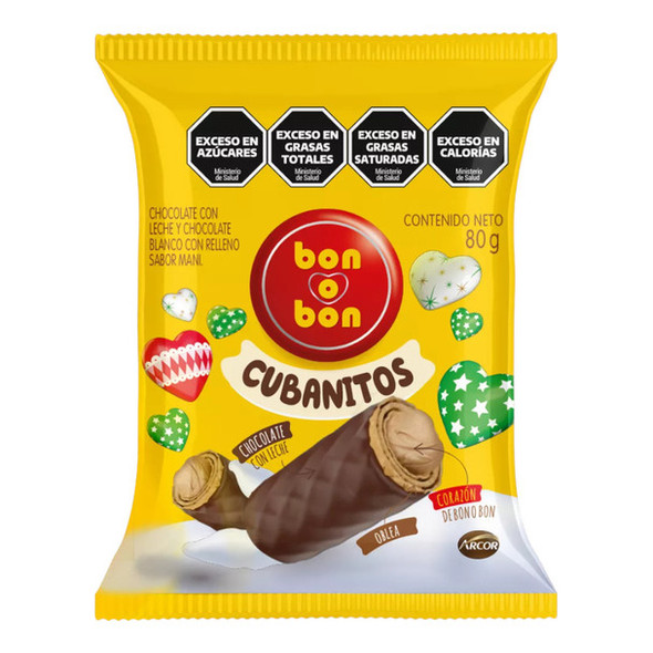 Bon o Bon Cubanitos Sweet Wafers with Bon o Bon Filling, Gluten-Free, 78 g / 2.76 oz