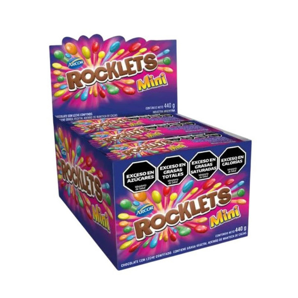 Mini Rocklets Confites Candied Chocolate Sprinkles, 10 g / 0.35 oz (box of 44 mini packs)