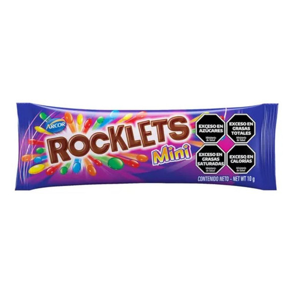 Mini Rocklets Confites Candied Chocolate Sprinkles, 10 g / 0.35 oz (box of 44 mini packs)