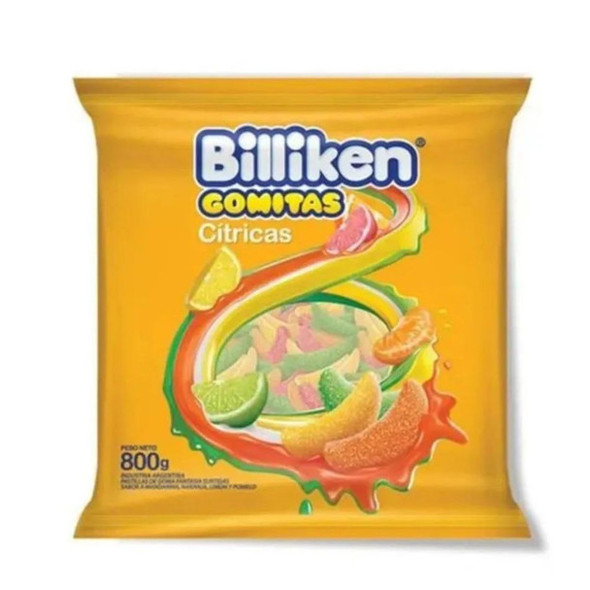 Billiken Gajos Gomitas Cítricas Citric Candies Gummies, 800 g / 28.2 oz