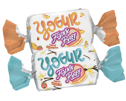 Caramelos Flynn Paff Yogur Vainilla & Durazno Soft Assorted Yoghurt Candies Vanilla & Peach, 560 g / 19.75 oz Box