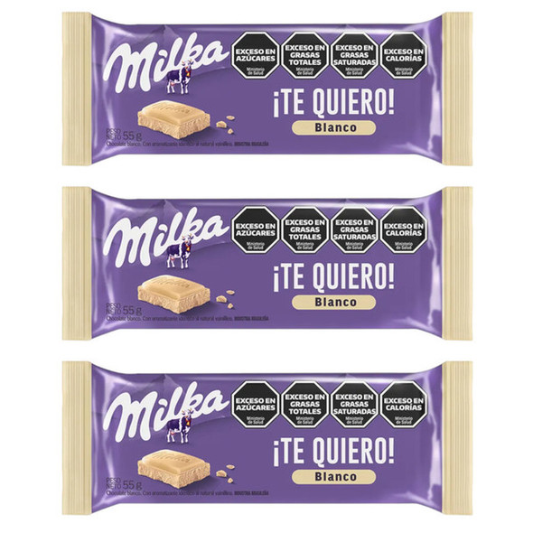 Milka White Chocolate Bars Creamy Milka Chocolate Delight, 55 g / 1.94 oz (pack of 3)