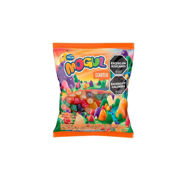 Mogul Gomitas Conitos Cones Candies Gummies Assorted Flavors Pineapple, Apple, Strawberry, Grape, Orange & Banana, 220 g / 7.76 oz