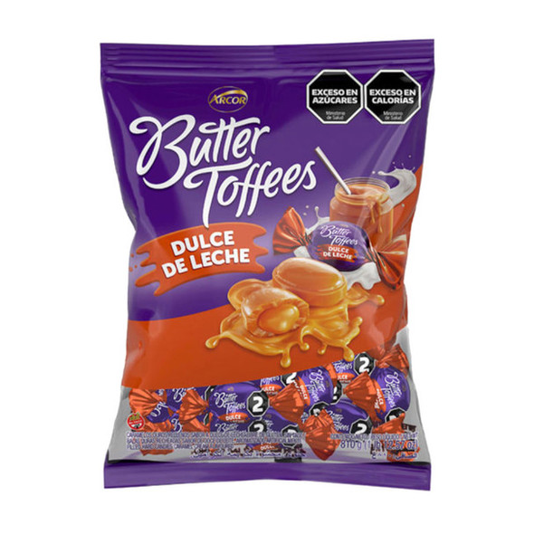 Butter Toffees Hard Candy with Dulce de Leche Filling, Gluten-Free Caramelos Rellenos de Dulce de Leche, 810g / 28.57 oz