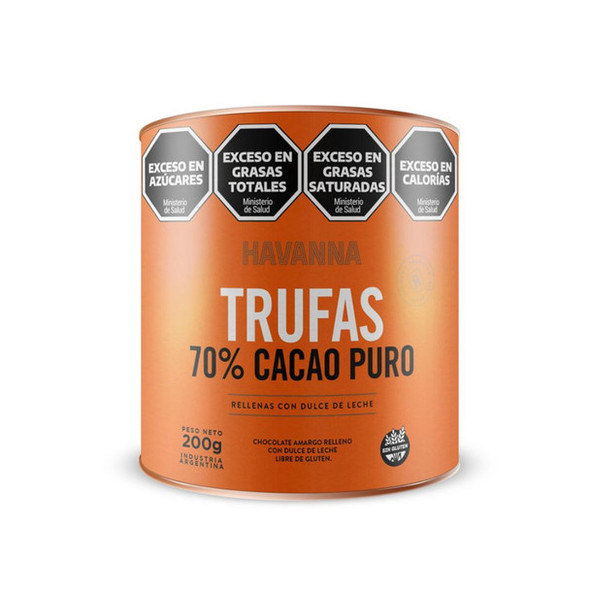 Havanna 70% Cacao Puro Dark Chocolate Truffles Filled with Dulce de Leche, Gluten-Free, 200 g / 7.05 oz