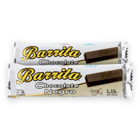 Barritas de Chocolate Negro Chocolate Bars by Felfort Ideal for Hot Milk Submarino, 16 g / 0.56 oz (box of 30 bars)
