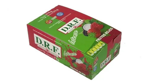 DRF Pastillas Frutos Rojos Candy Pills Red Berries Flavor, 23 g / 0.8 oz (box of 12)
