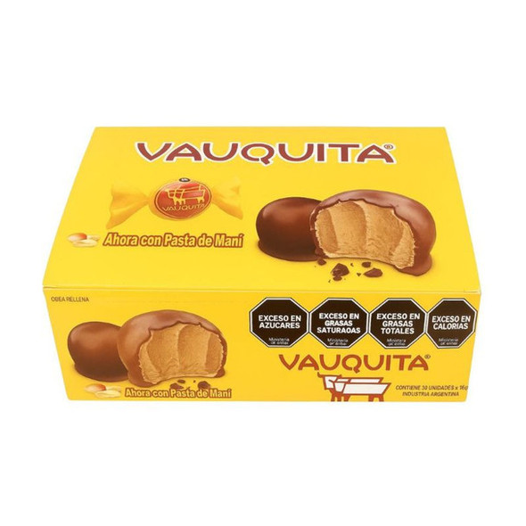 Vauquita Chocolate Bonbon Filled Wafer with Peanut & Chocolate Coating, 450 g / 15.9 oz