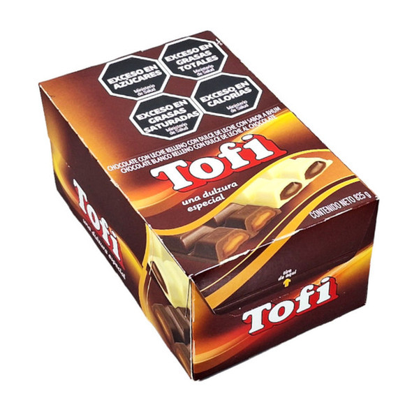 Tofi White Chocolate Filled with Dulce de Leche & Rum Flavor, 825 g / 29.1 oz (box of 15)