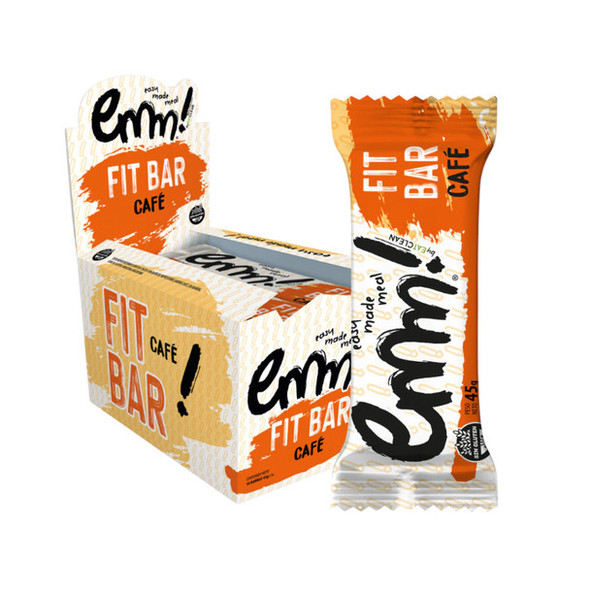 Emm! Fit Bar Café, High Fiber Gluten-Free Protein Snack, 45 g / 1.59 oz (box of 10)