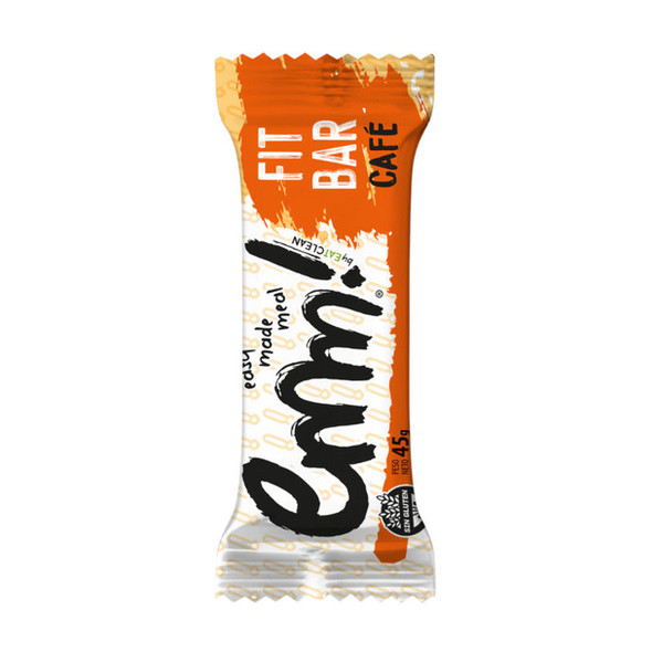 Emm! Fit Bar Café, High Fiber Gluten-Free Protein Snack, 45 g / 1.59 oz (box of 10)