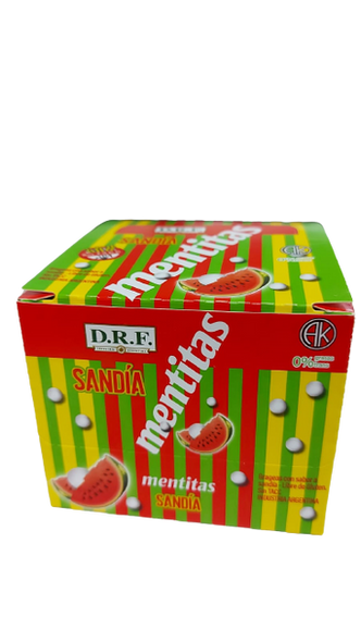 Mentitas Sandía Hard Candy Watermelon Flavor, 26 g / 0.9 oz (box of 12)