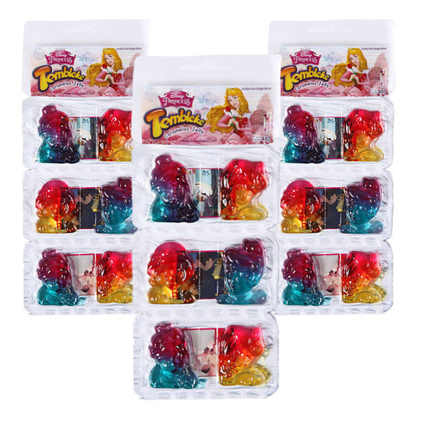 Tembleke Princesses Gomitas Jelly Candies Gummies, 48 g / 1.7 oz (pack of 3 trays)
