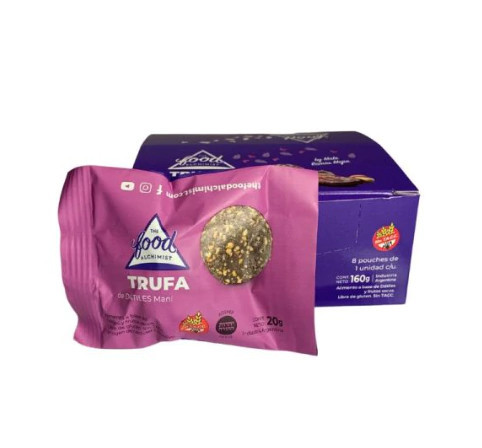 The Food Alchimist Dátiles & Peanut Truffles, Gluten-Free, Kosher Trufas de Dátiles & Maní, 20 g / 0.71 oz (box of 8)