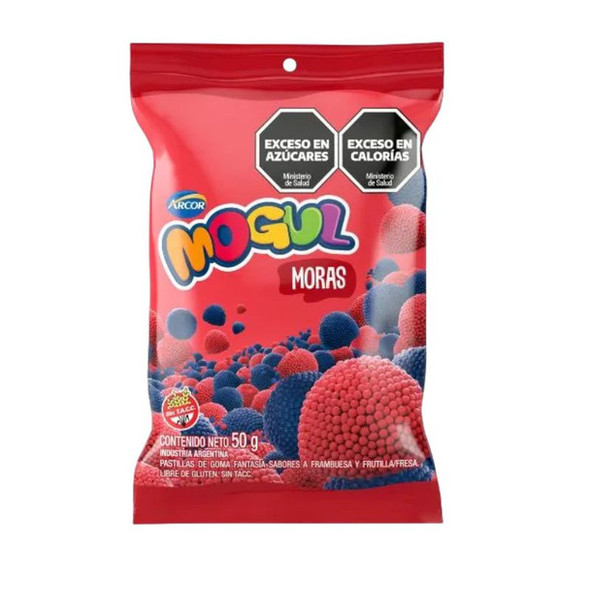Mogul Gummy Candies Moras Raspberry & Strawberry Flavored, 50 g / 1.76 oz (box of 10)