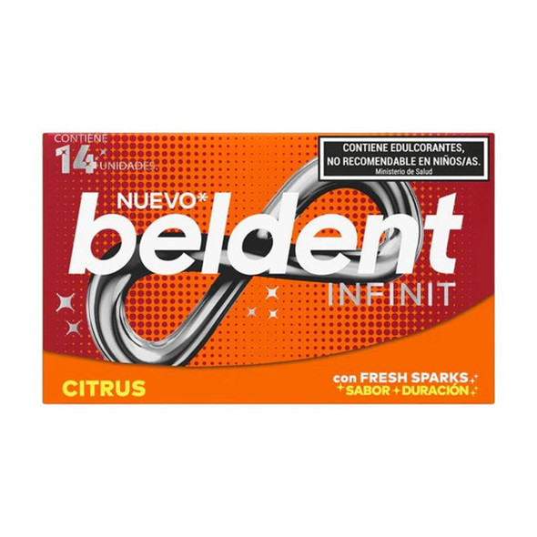 Beldent Infinit Chewing Gum Citrus Flavor with Fresh Sparks, 26.6 g / 0.94 oz (pack of 3)