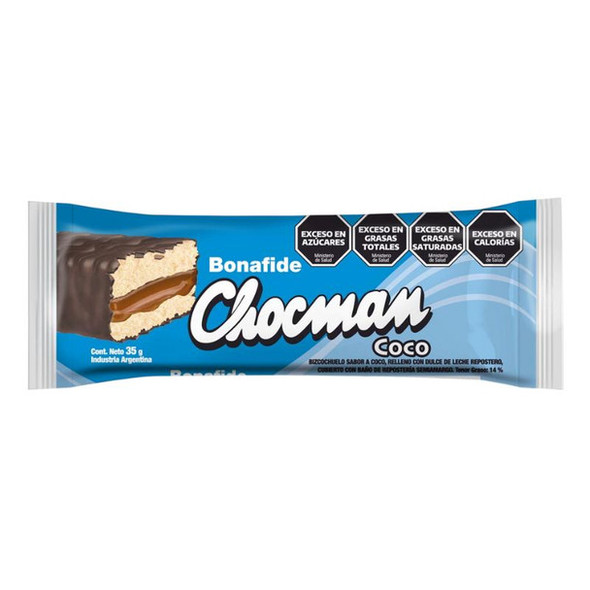 Bonafide Chocman Coconut Flavored Cake Bars, 35 g / 1.23 oz (pack of 3)