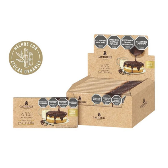 Cachafaz 63% Pure Cacao Drinking Chocolate, 1.2 kg / 2.64 lb (box of 12)