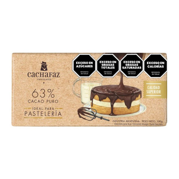 Cachafaz 63% Pure Cacao Drinking Chocolate, 1.2 kg / 2.64 lb (box of 12)