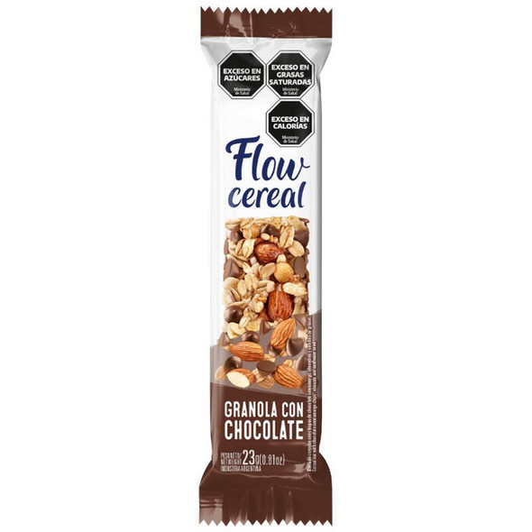 Flow Almond Cereal Bars with Chocolate Base, 30 g / 1.06 oz Each Bar, 600 g Total Box (20 Count)