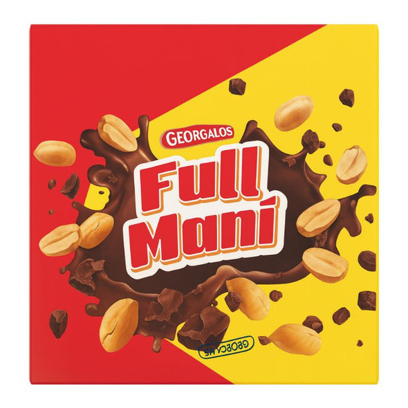 Georgalos Full Maní Milk Chocolate Bonbons with Peanuts - Bombones de Chocolate con Leche con maní - Sin TACC, 216 g / 7.6 oz (box of 24)