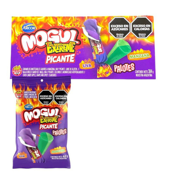 Mogul Palotes Extreme Spicy Chewy Candy, 384 g / 13.54 oz (box of 8)