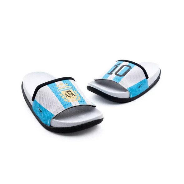 Bagunza White Flip-Flop Slide Sandals ARG10 Ojotas Chancletas Sandalias Selección Argentina, National Team