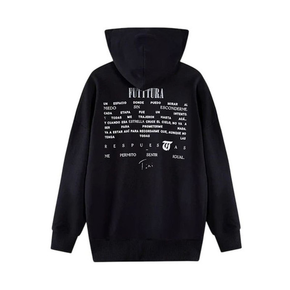 Under Armour Tini Futtura Unisex Black Cotton Hoodie with Graphic Print