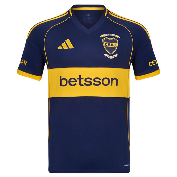 Adidas Boca Juniors Home Jersey - Fan Version AEROREADY for Men Camiseta Titular Versión Hincha Hombre 25/26 -  120th Anniversary Edition