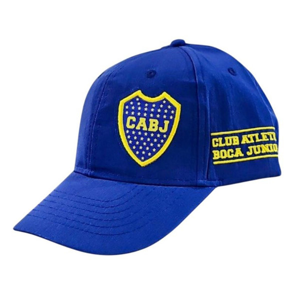 Boca Juniors Official Cap Blue with Embroidered Side Crest Gorra Azul con Escudo Lateral Bordado