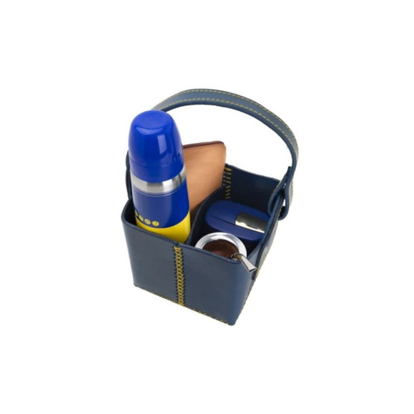 Kyma Matera Xeneize Square Design in Genuine Leather – Boca Juniors Fan Edition (20 cm x 20 cm x 17 cm)