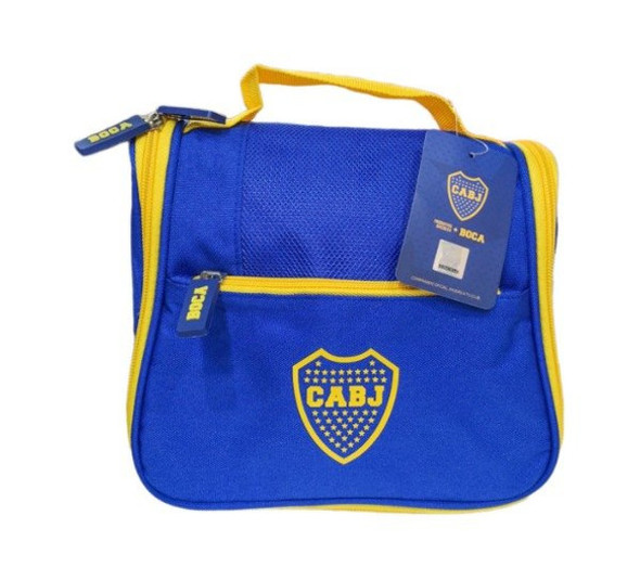 Official Boca Juniors Toiletry Bag - Neceser with Handle and Zipper