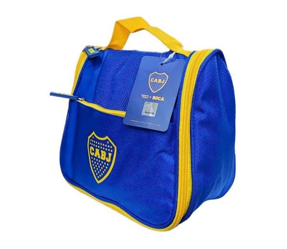 Official Boca Juniors Toiletry Bag - Neceser with Handle and Zipper