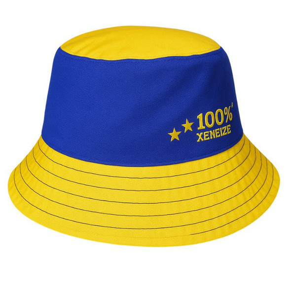 Boca Juniors Officia Piluso Bob Hat Yellow & Blue Design Sombrero para el Sol Diseño C.A.B.J, 48 cm / 18.89'