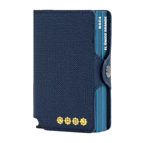 Kyma Official CABJ Xeneize Double Blue RFID Wallet - Secure Licensed Boca Juniors Product