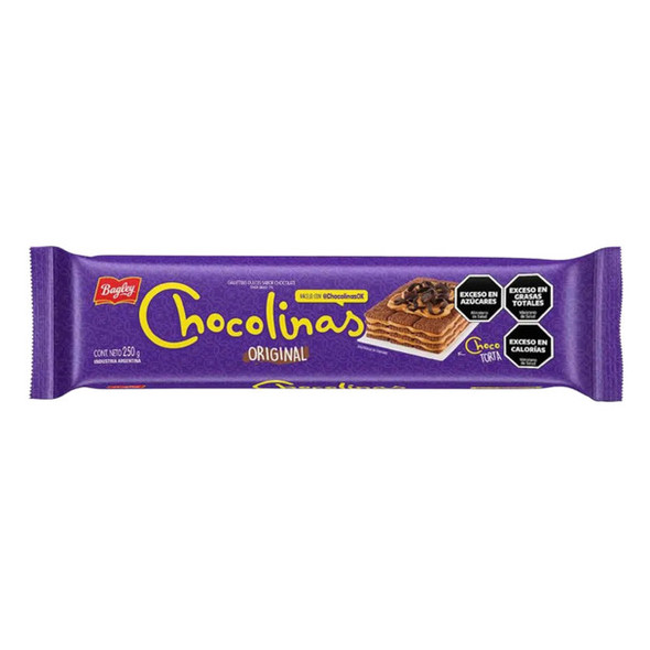 Chocolinas Traditional Chocolate Cookies, Perfect for Cakes with Dulce de Leche Chocotorta, 250 g / 8.8 oz (pack of 3)
