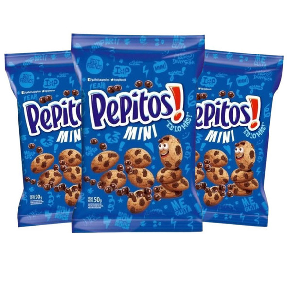 Mini Pepitos Chips Ahoy! Cookies with Chocolate Chips, 50 g / 1.76 oz (pack of 3)