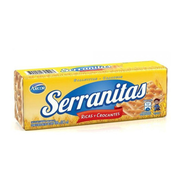 Serranitas Galletitas de Agua Ricas & Crocantes Classic Crackers by Arcor, 105 g / 3.7 oz (pack of 3)