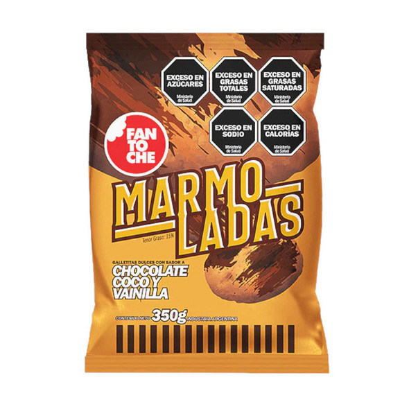 Fantoche Marbled Vanilla & Chocolate Flavor Sweet Cookies Galletitas Marmoladas, 350 g / 12.34 oz
