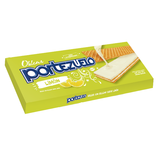 Portezuelo Obleas Limón Vanilla Wafers Filled with Lemon Cream from Uruguay, 110 g / 3.88 oz (pack of 3)