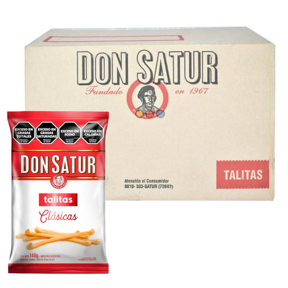 Don Satur Long Classic Crackers Talitas Clásicas, 140 g / 4.9 oz (Box of 20)