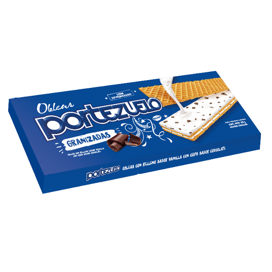 Portezuelo Obleas Granizadas Milk Chocolate Wafers Filled with Vanilla Cream & Chips from Uruguay, 110 g / 3.88 oz (pack of 3)